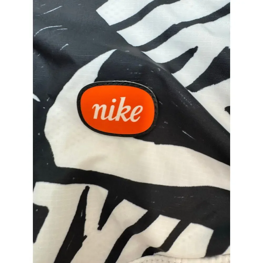 Girls 2007 Cropped Nike Windbreaker Jacket Zip-Up Hoodie Size Medium